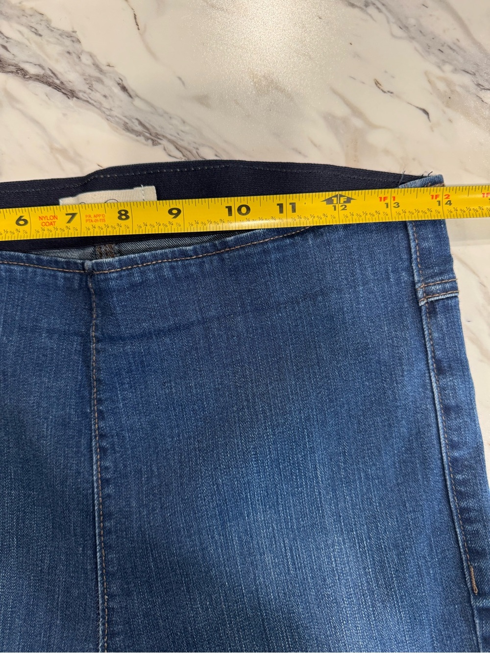 Jessica Simpsom Women's Size 28 Pull-on Flare Jeans Blue Denim Stretch High Rise - Picture 10 of 16